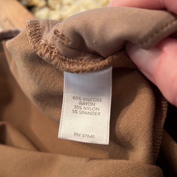 J. Jill Pointe Slim Leg Pull On Camel Tan Pants - Picture 11 of 13